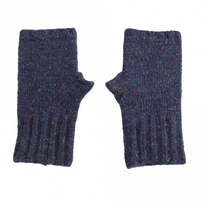 Lua Navy Speckled Fingerless Gloves