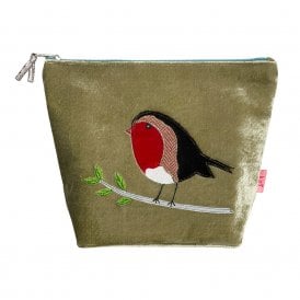 Robin Fennel Velvet Large Cosmetic Purse