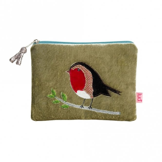 Lua Robin Fennel Velvet Purse