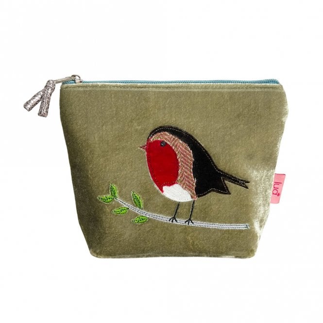 Lua Robin Fennel Velvet Small Cosmetic Purse