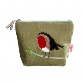 Robin Fennel Velvet Small Cosmetic Purse