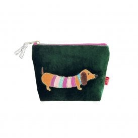 Sausage Dog Emerald Green Mini Purse