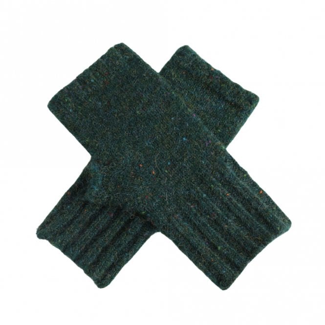Lua Teal Speckled Fingerless Gloves