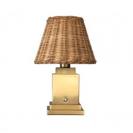 Ludlow Wicker Rechargeable Lamp