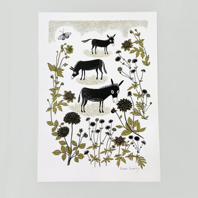 Lush Designs Donkey A3 Unframed Print