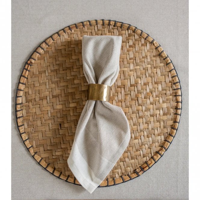 MeanWhile Brass Fern Napkin Ring