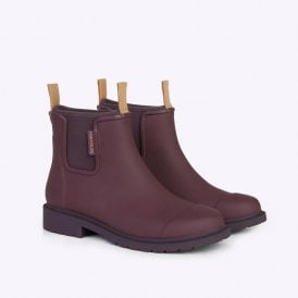 Bobbi Dark Cherry Ankle Wellington Boot