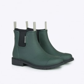Bobbi Forest Green Ankle Wellington Boot
