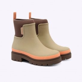 Tully Taupe & Apricot Wellington Boot