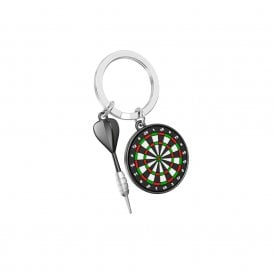 Dartboard with Dart Charm Keyring