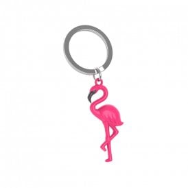 Deep Pink Flamingo Keyring