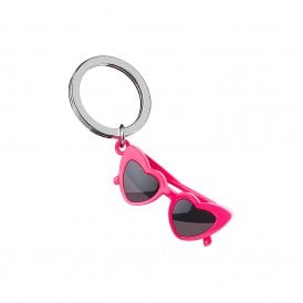 Pink Iconic Heart Shaped Sunglasses Keyring