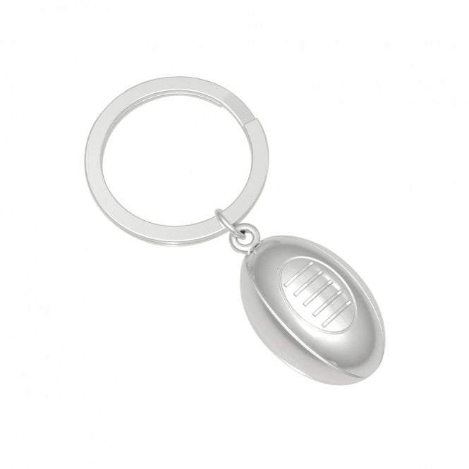 Metalmorphose Silver Rugby Ball Keyring