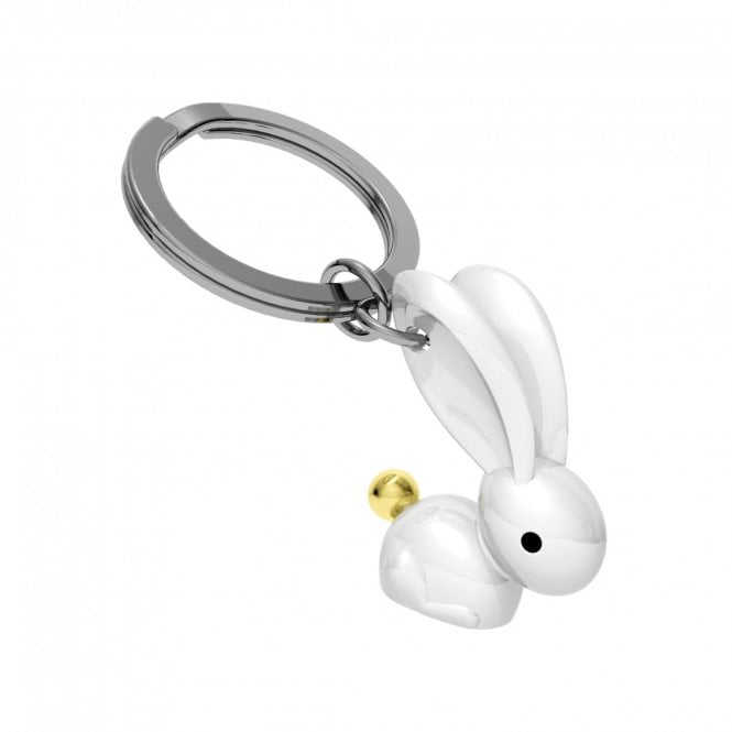Metalmorphose White Bunny Keyring