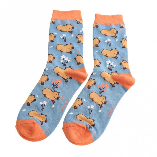 Miss Sparrow Denim Cute Capybara Socks