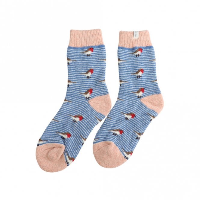 Miss Sparrow Denim Stripes with Robins Socks