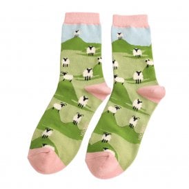 Duck Egg Highland Sheep Socks