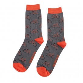 Mr Heron Grey Bike Ankle Socks