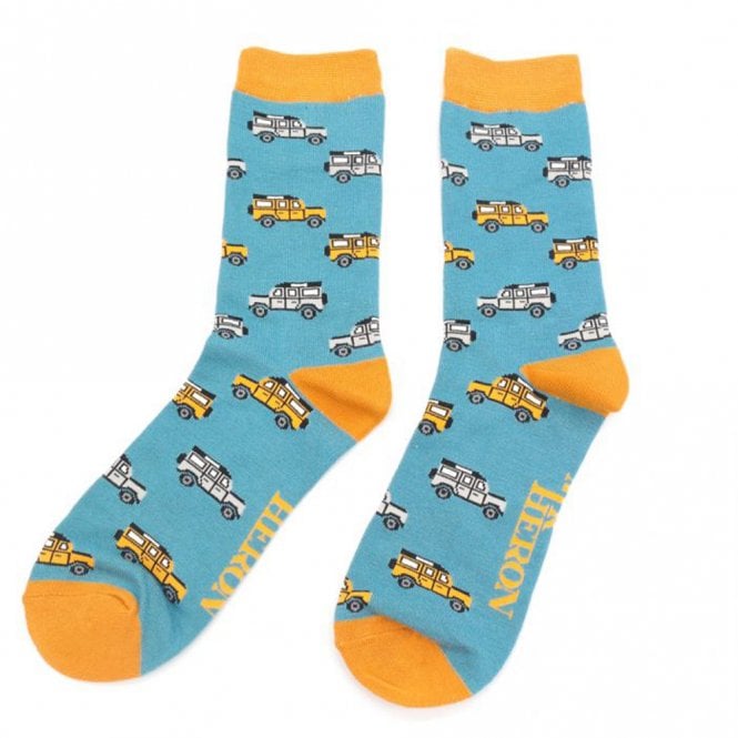Miss Sparrow Mr Heron Teal Jeep Ankle Socks