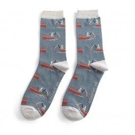 Mr Sparrow Denim Gone Fishing Socks