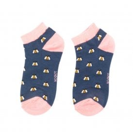 Navy Honey Bee Trainer Socks