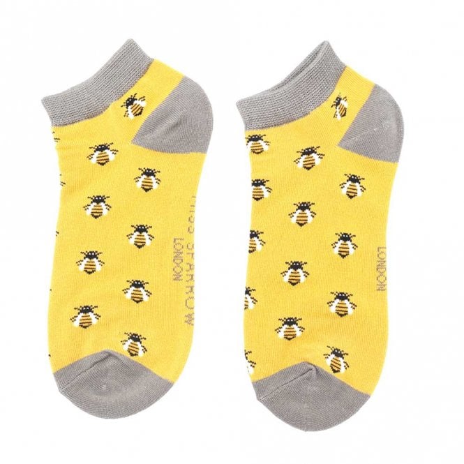 Miss Sparrow Yellow Honey Bee Trainer Socks