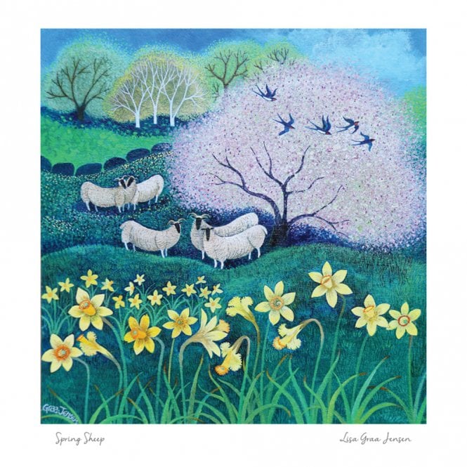 Mistletoe House Lisa Graa Jensen Spring Sheep Card