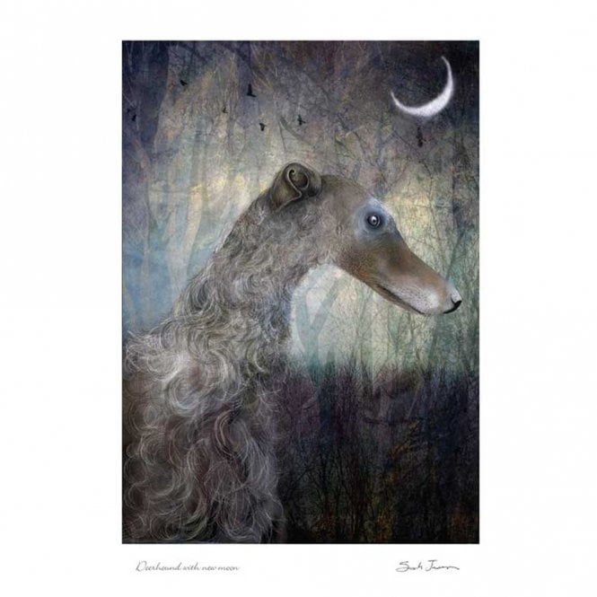 Mistletoe House Sarah Jameson Deerhound with New Moon Card