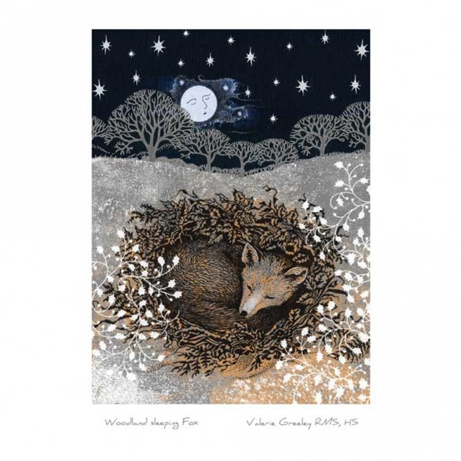 Mistletoe House Valerie Greeley Woodland Sleeping Fox Card