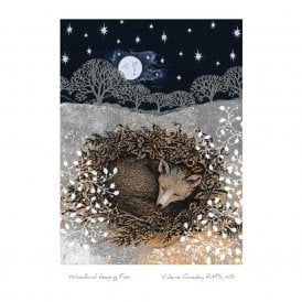 Valerie Greeley Woodland Sleeping Fox Card