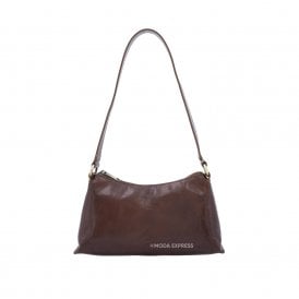 Brown Tamponato Small Leather Shoulder Bag