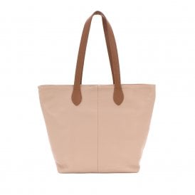Nude Leather Two Tone Shopper Tote