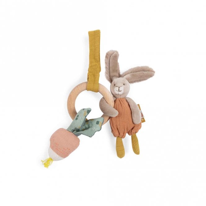 Moulin Roty Rabbit Wooden Ring & Rattle