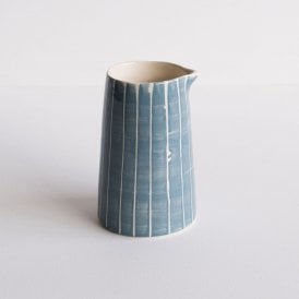 Dove Grey Sgraffito Stripe Creamer Jug
