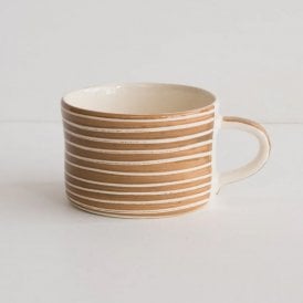 Latte Sgraffito Stripe Mug