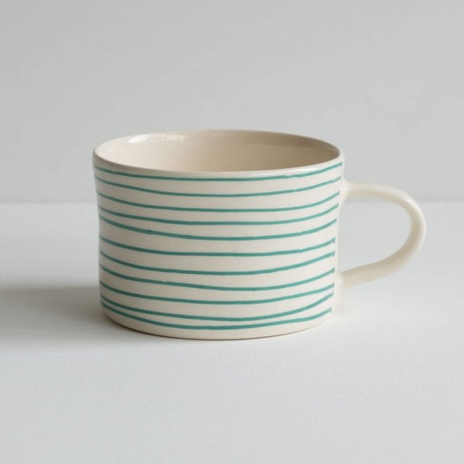 Musango Mint Horizontal Stripe Mug