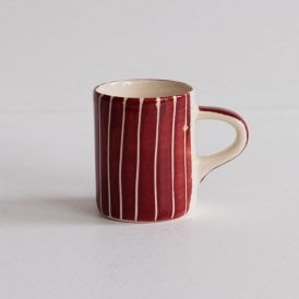 Paprika Sgraffito Stripe Espresso Cup
