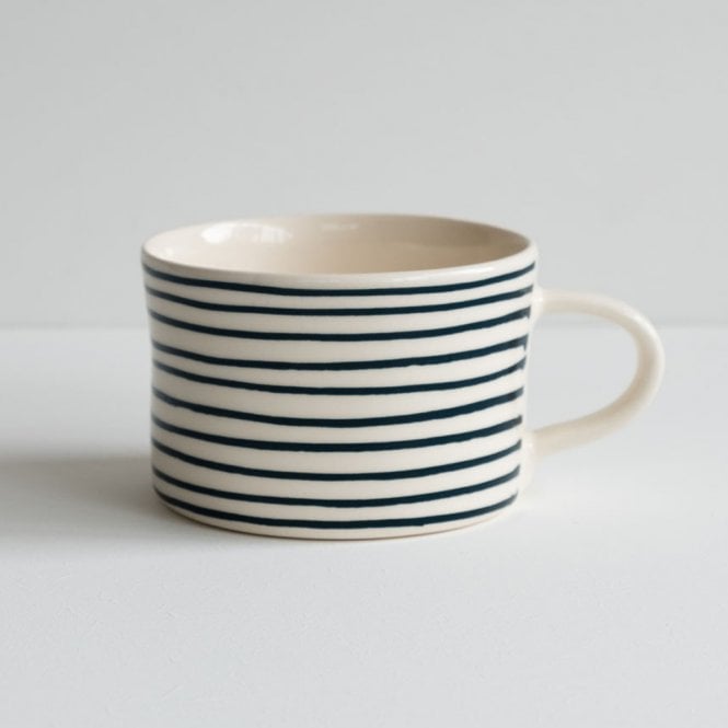Musango Teal Horizontal Stripe Mug