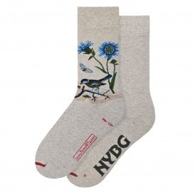 Blue Safflower Carthamus Caeruleus Socks