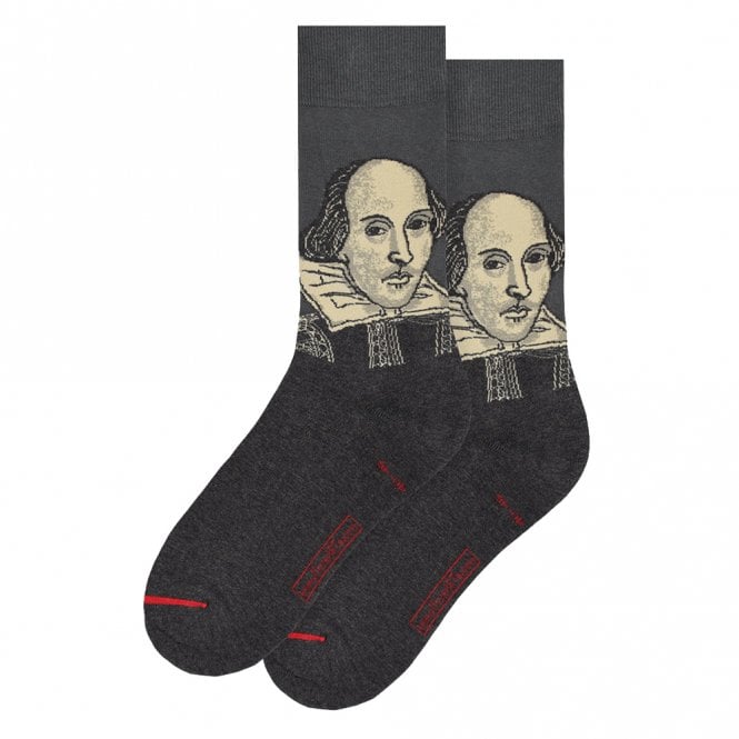 MuseARTa Men's Martin Droeshout William Shakespeare Socks