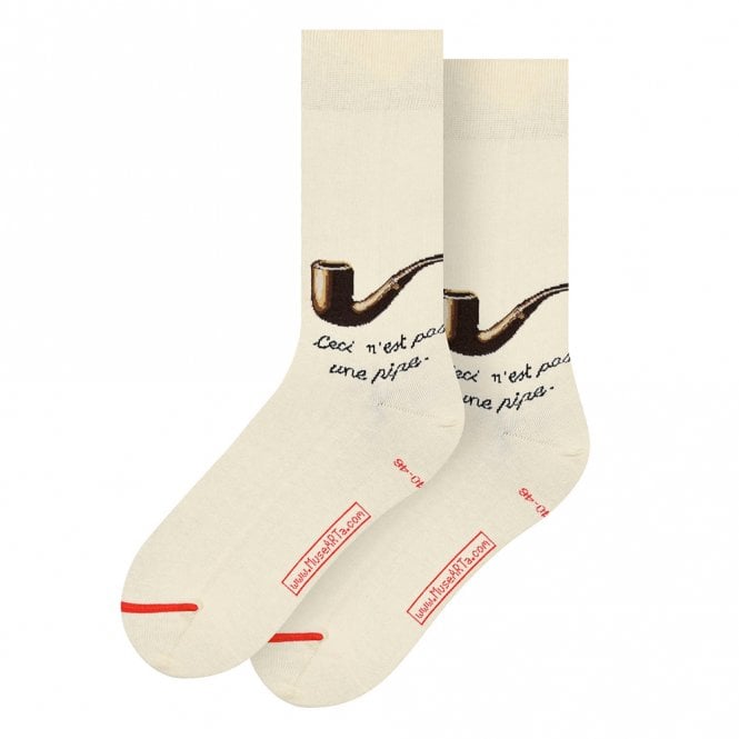 MuseARTa Men's René Magritte The Betrayal of Images Socks
