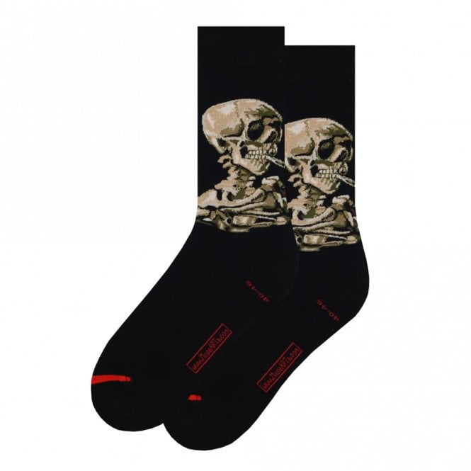 MuseARTa Men's Vincent van Gogh Head of a Skeleton Socks