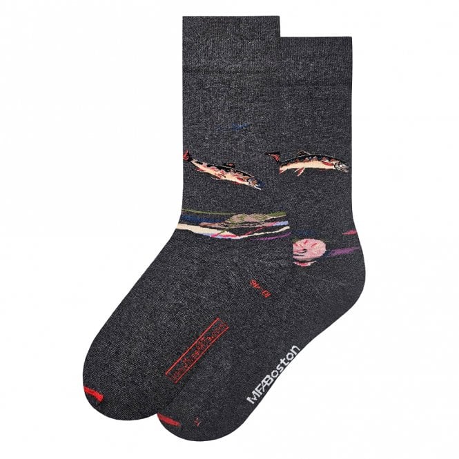 MuseARTa Men's Winslow Homer Leaping Trout Socks