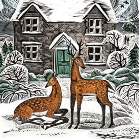 Angela Harding Winter Cottage Pack of 5 Christmas Cards