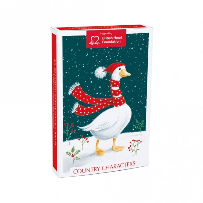 Museums & Galleries BHF Country Characters Pack of 20 Christmas Cards