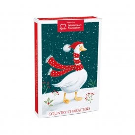 BHF Country Characters Pack of 20 Christmas Cards