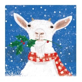 BHF Festive Goat Pack of 8 Christmas Cards
