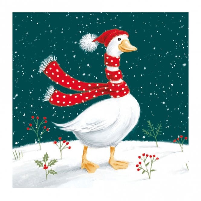 Museums & Galleries BHF Snowy Goose Pack of 8 Christmas Cards