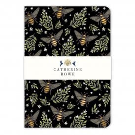 Catherine Rowe Bee Pattern A5 Luxury Notebook