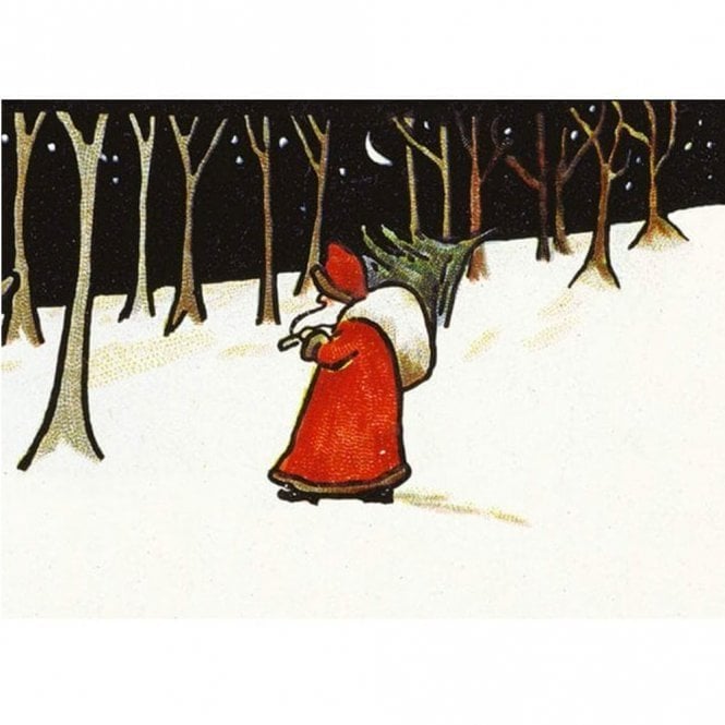 Museums & Galleries Father Christmas in the Woods Pack of 8 Christmas Cards